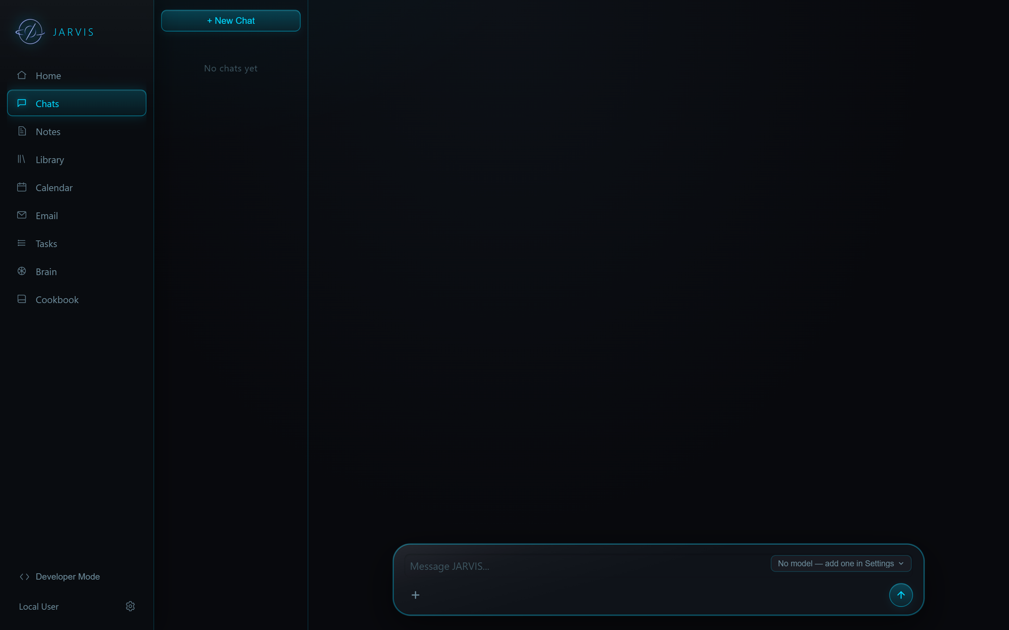 The chat view